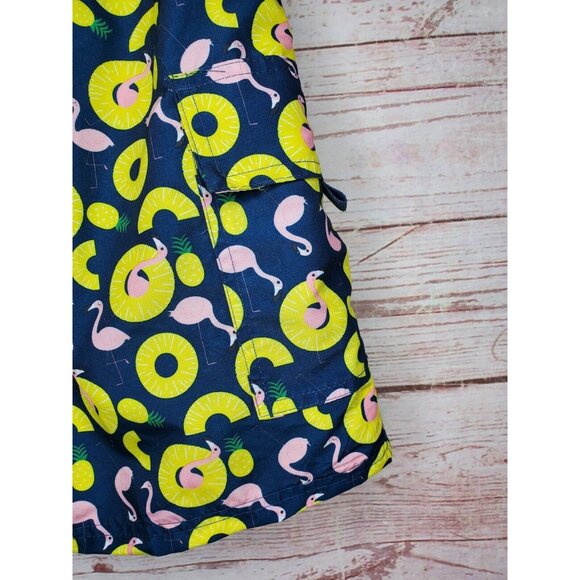 Authentic The Image 1998 Small Pineapple Pelican Graphic Drawstring Swim Shorts - Picture 7 of 12